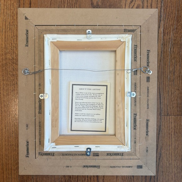 Elk Print Art Foggy Mountain by Bruce Miller Framed Numbered Signed 17.5"x 14.5" - Picture 9 of 11